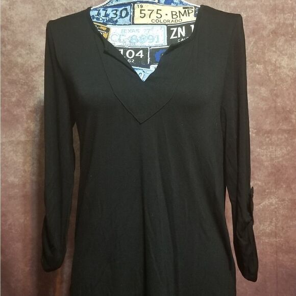 Cable & Gauge black longsleeve blouse - Picture 1 of 6